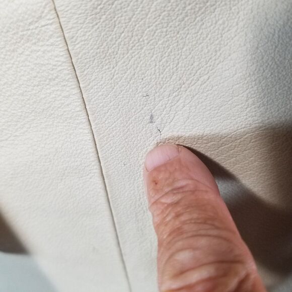 Oscar Piel leather blazer sport coat jacket men's Large Beige 2 tone Western - Picture 6 of 16